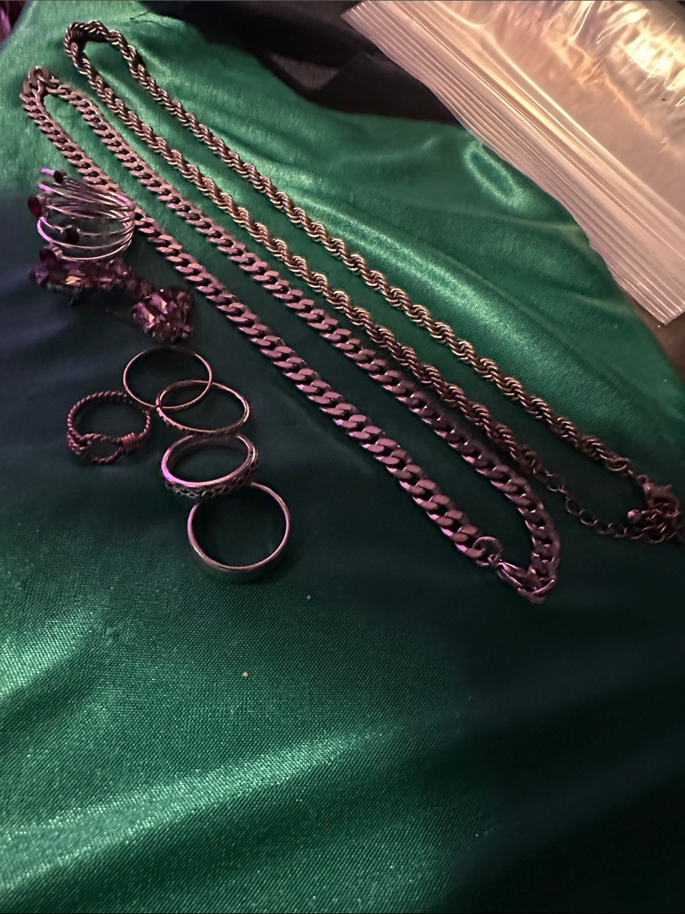 Random costume jewelry. No precious metals.